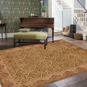 handmade Transitional Kafkaz Chobi Ziegler Green Brown Hand Knotted RECTANGLE 100% WOOL area rug 9 x 12